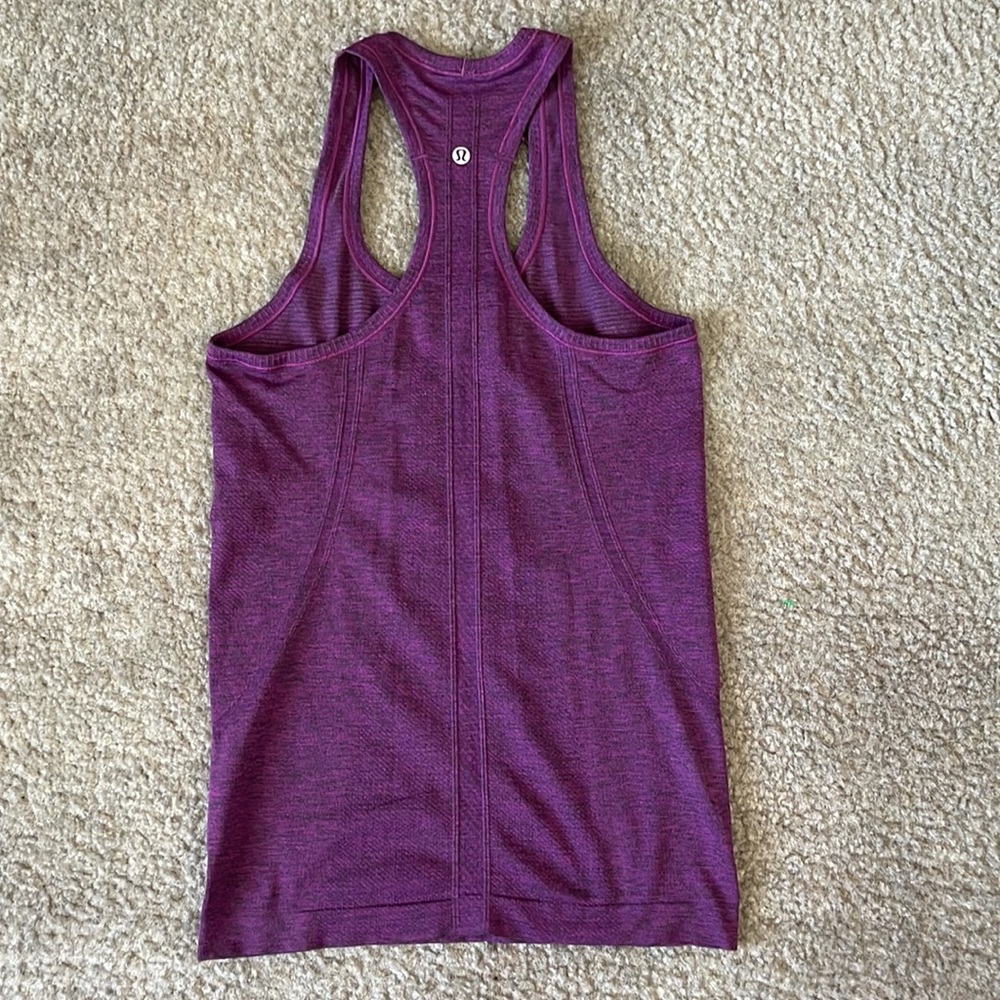 Lululemon Run Swiftly Size 6 Fuchsia Heathered Pu… - image 5